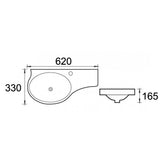 Powder room Wall-Hung basin